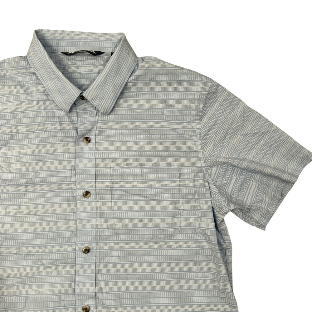 Travis Mathew Men’s Casual Short Sleeve Shirt M Cotton Nylon Spandex Button Down